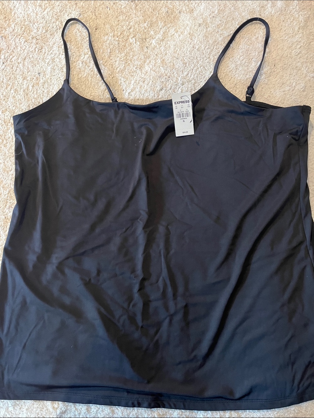 Express Black Adjustable Spaghetti Strap Cami